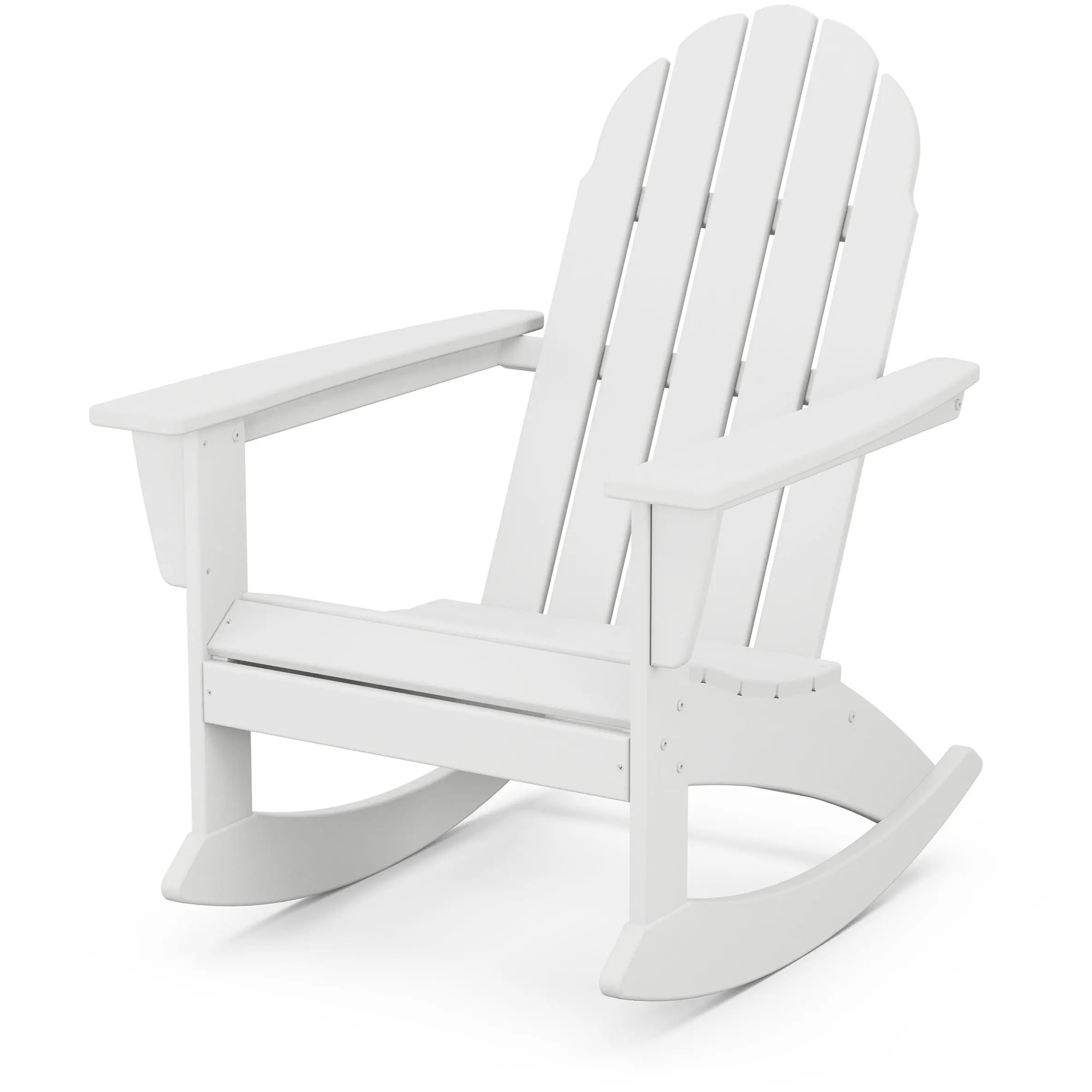 POLYWOOD Vineyard Adirondack Rocking Chair Outdoor Chairs White 12032434