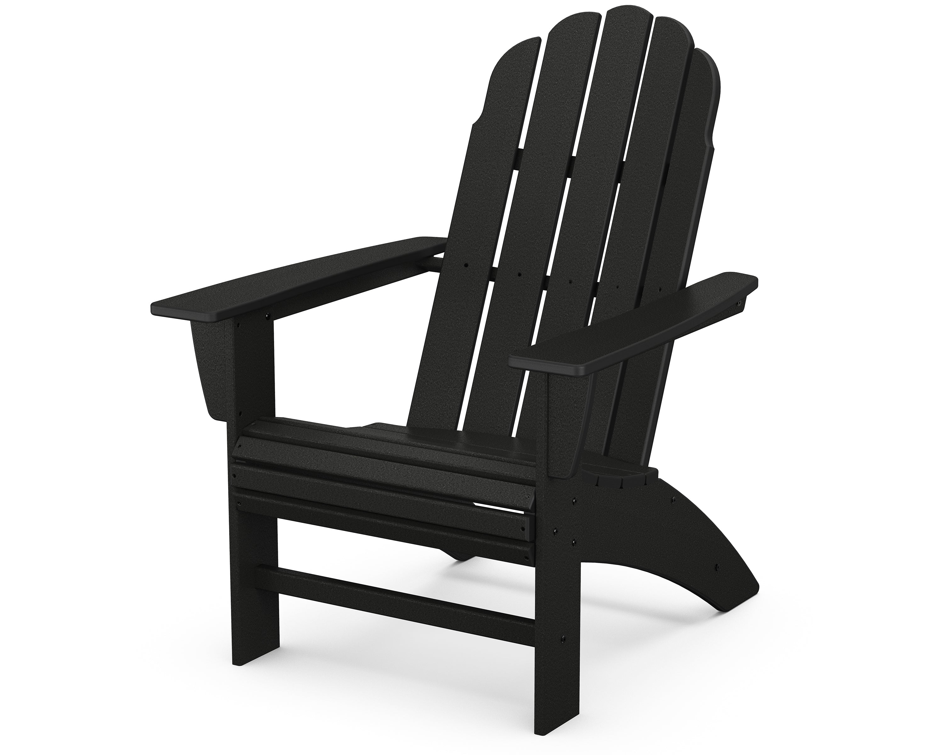 Polywood Vineyard Curveback Adirondack Chair Outdoor Chairs Black 12031435