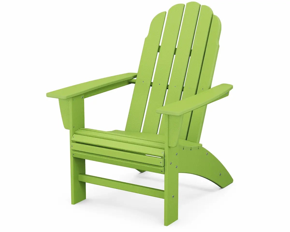 POLYWOOD Vineyard Curveback Adirondack Chair Outdoor Chairs Lime 12031484