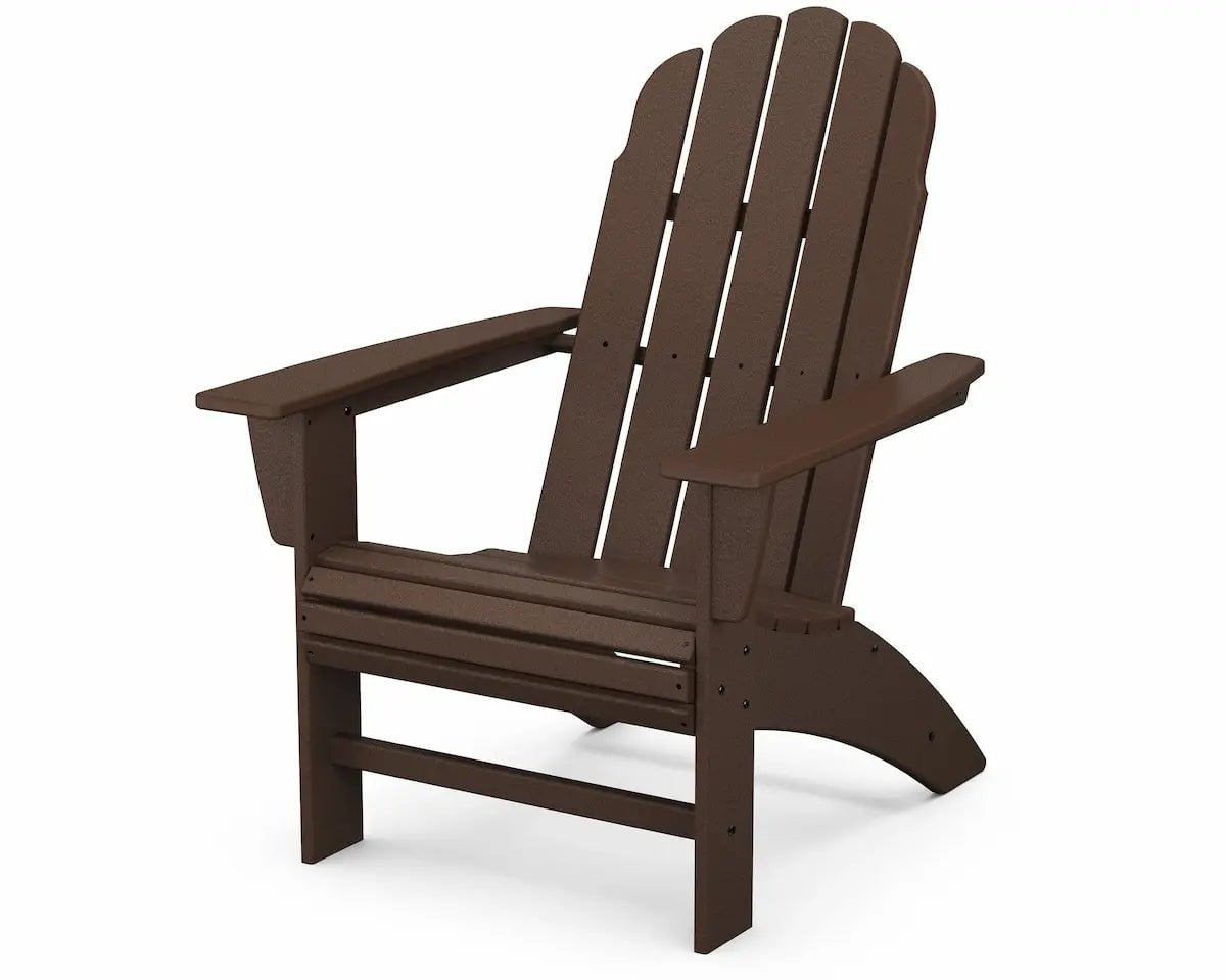 POLYWOOD Vineyard Curveback Adirondack Chair Outdoor Chairs Mahogany 12031487