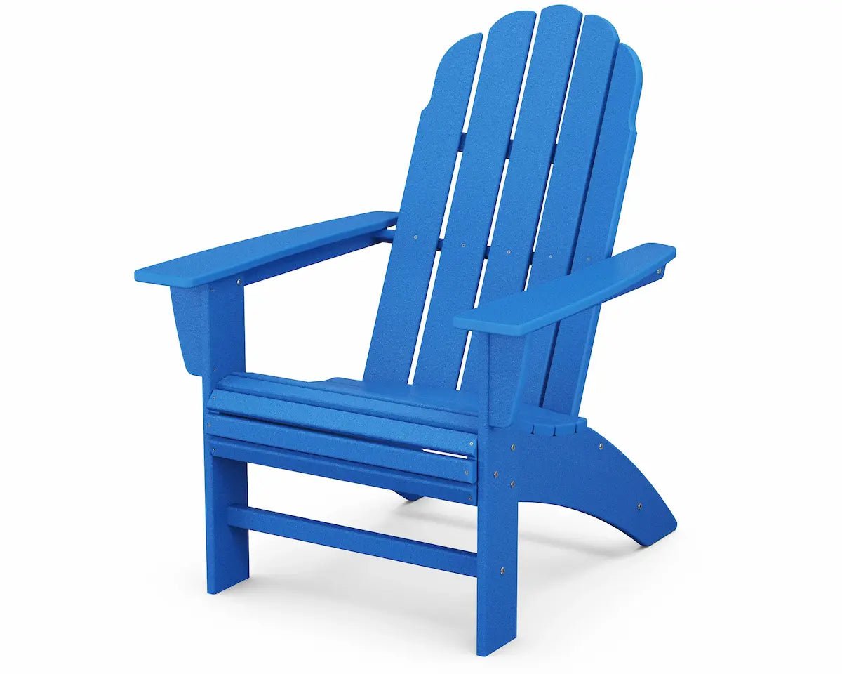 POLYWOOD Vineyard Curveback Adirondack Chair Outdoor Chairs Pacific Blue 12031489