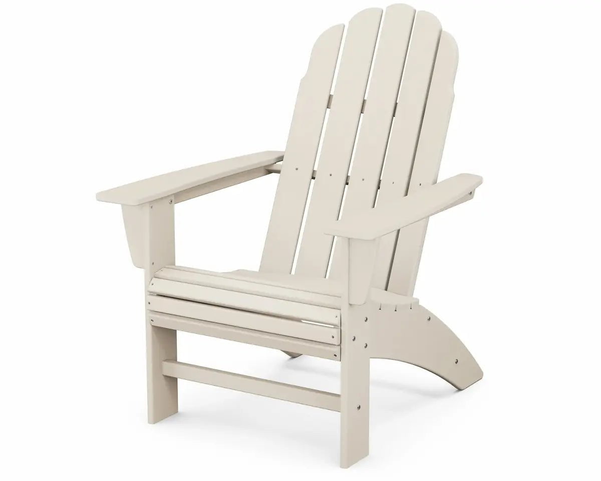 POLYWOOD Vineyard Curveback Adirondack Chair Outdoor Chairs Sand 12031492