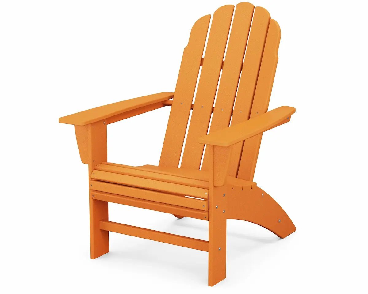 POLYWOOD Vineyard Curveback Adirondack Chair Outdoor Chairs Tangerine 12037868
