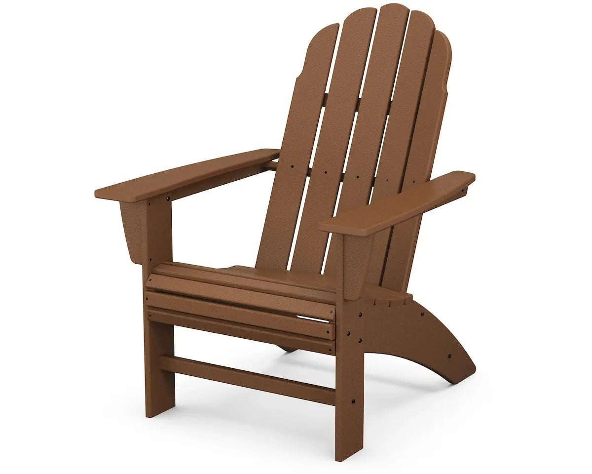 POLYWOOD Vineyard Curveback Adirondack Chair Outdoor Chairs Teak 12031496