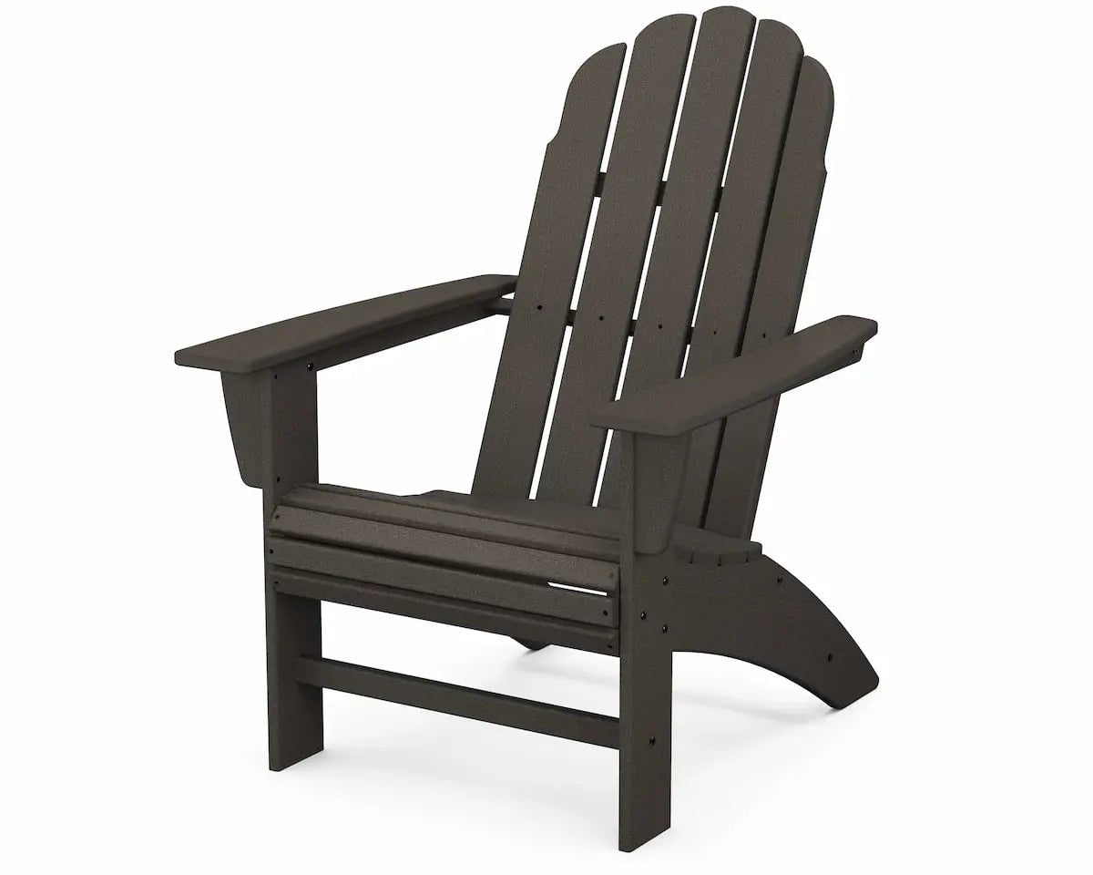 POLYWOOD Vineyard Curveback Adirondack Chair Outdoor Chairs Vintage Coffee 12031501
