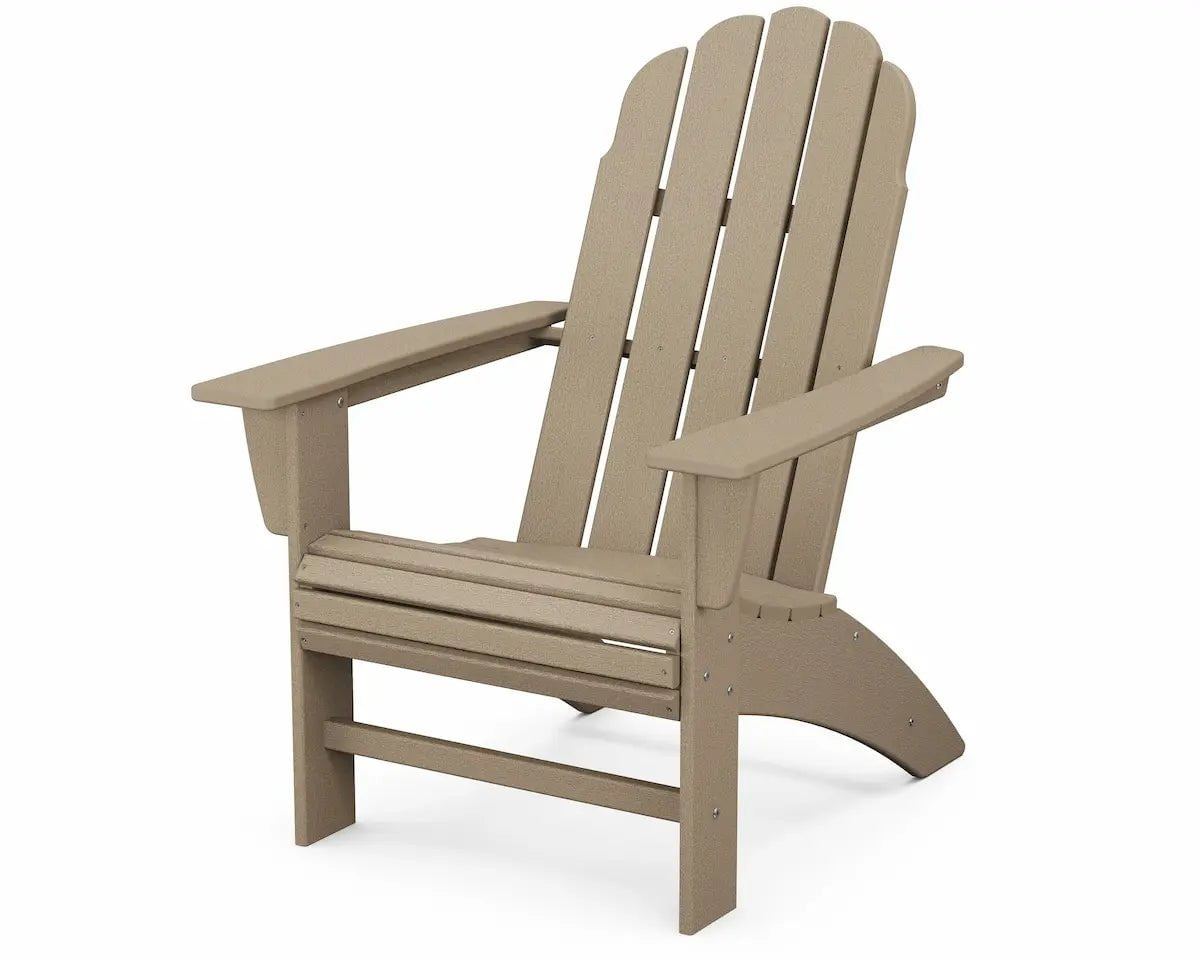 POLYWOOD Vineyard Curveback Adirondack Chair Outdoor Chairs Vintage Sahara 12031510