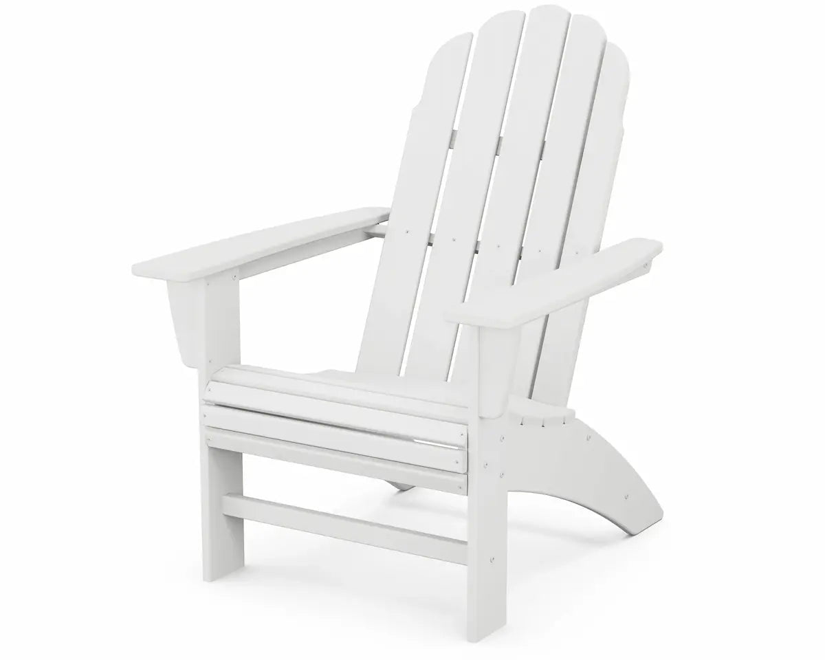 POLYWOOD Vineyard Curveback Adirondack Chair Outdoor Chairs White 12031519