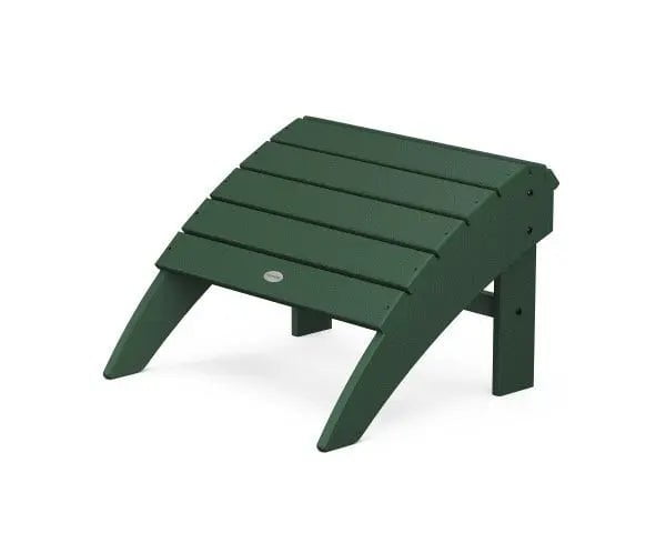 POLYWOOD Vineyard Curveback Adirondack Ottoman Outdoor Ottomans Green 12037852