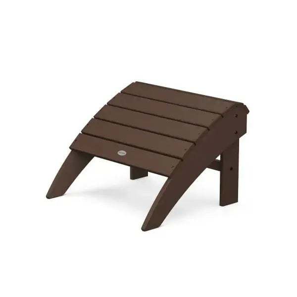 POLYWOOD Vineyard Curveback Adirondack Ottoman Outdoor Ottomans Mahogany 12037854