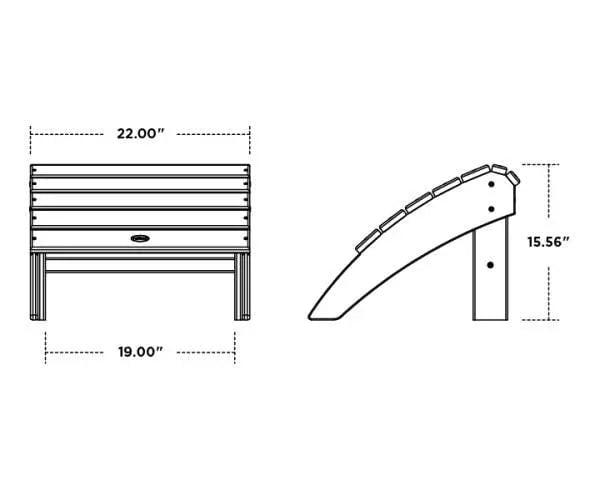POLYWOOD Vineyard Curveback Adirondack Ottoman Outdoor Ottomans
