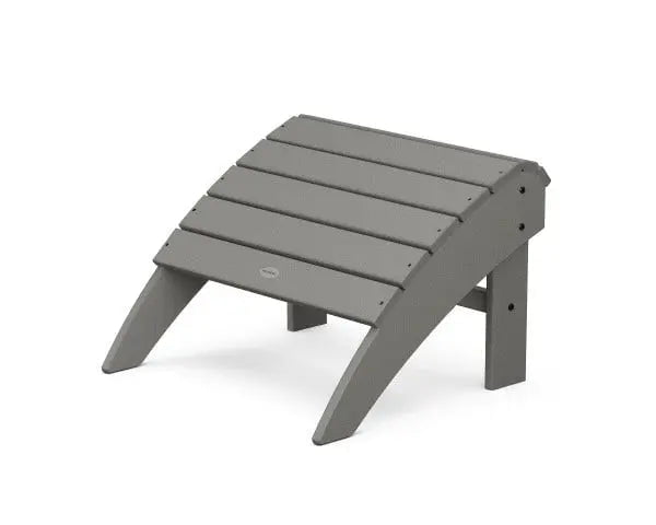 POLYWOOD Vineyard Curveback Adirondack Ottoman Outdoor Ottomans Slate Grey 12037857