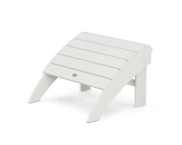 POLYWOOD Vineyard Curveback Adirondack Ottoman Outdoor Ottomans Vintage White 12037860