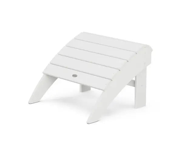 POLYWOOD Vineyard Curveback Adirondack Ottoman Outdoor Ottomans White 12037861