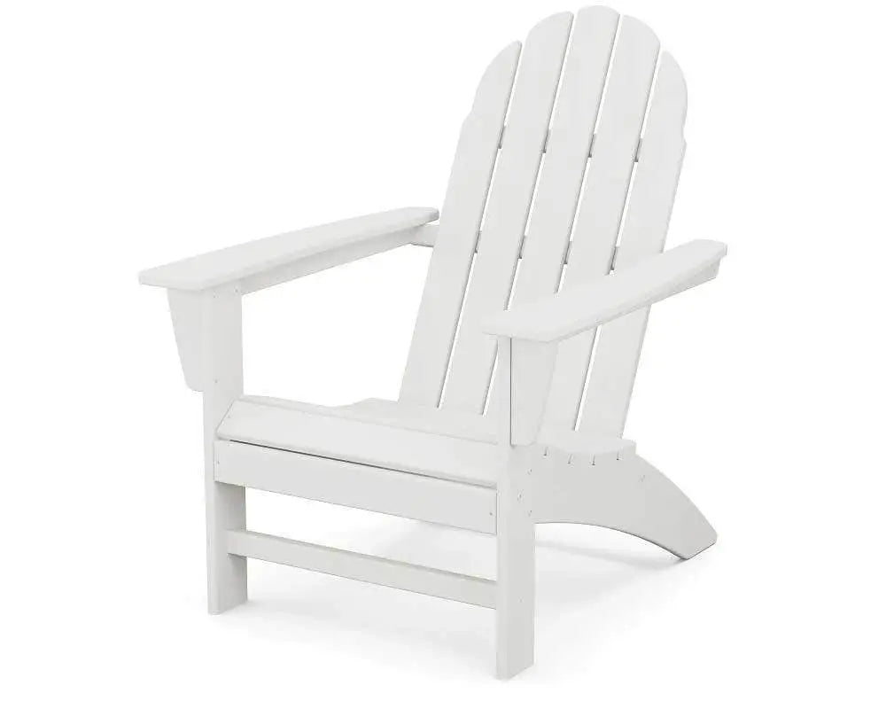POLYWOOD Vineyard Straightback Adirondack Chair Outdoor Chairs White 12034369