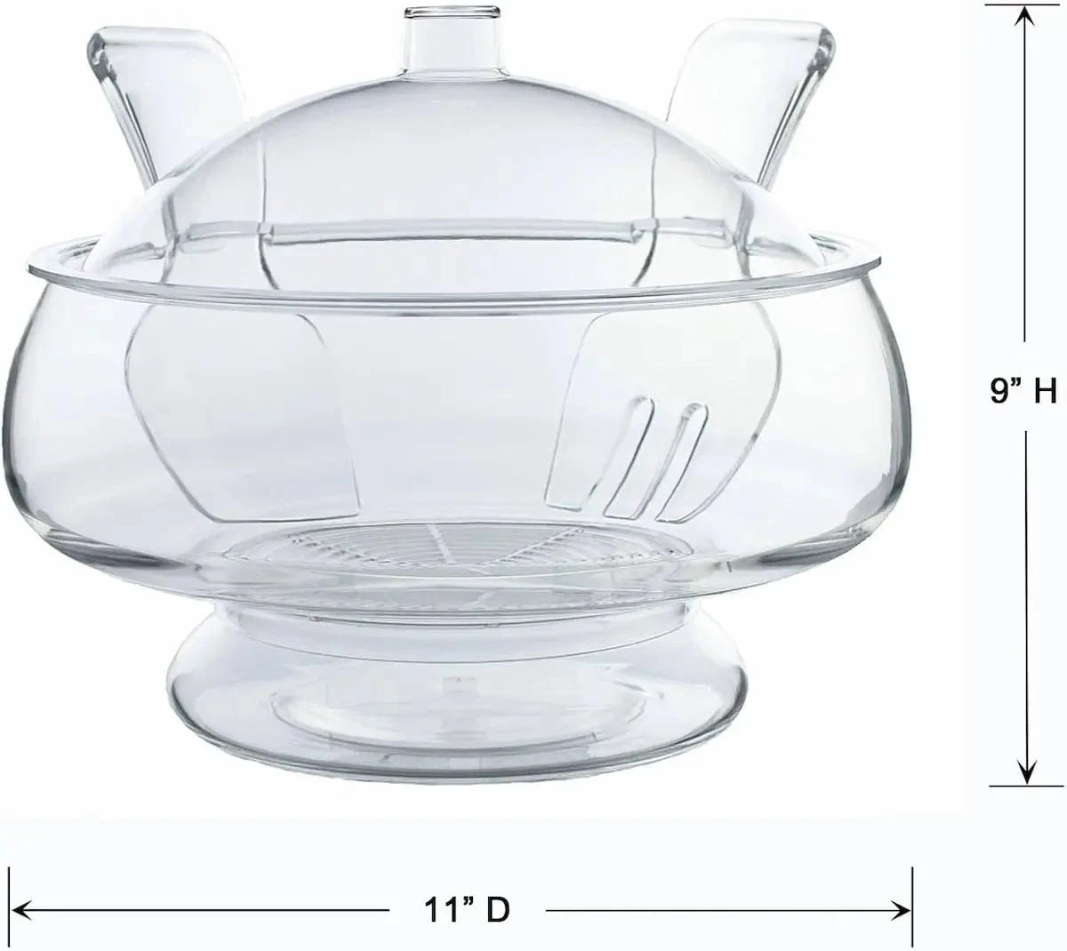 Prodyne Acrylic Salad Bowl & Servers, Clear Serveware 12047491