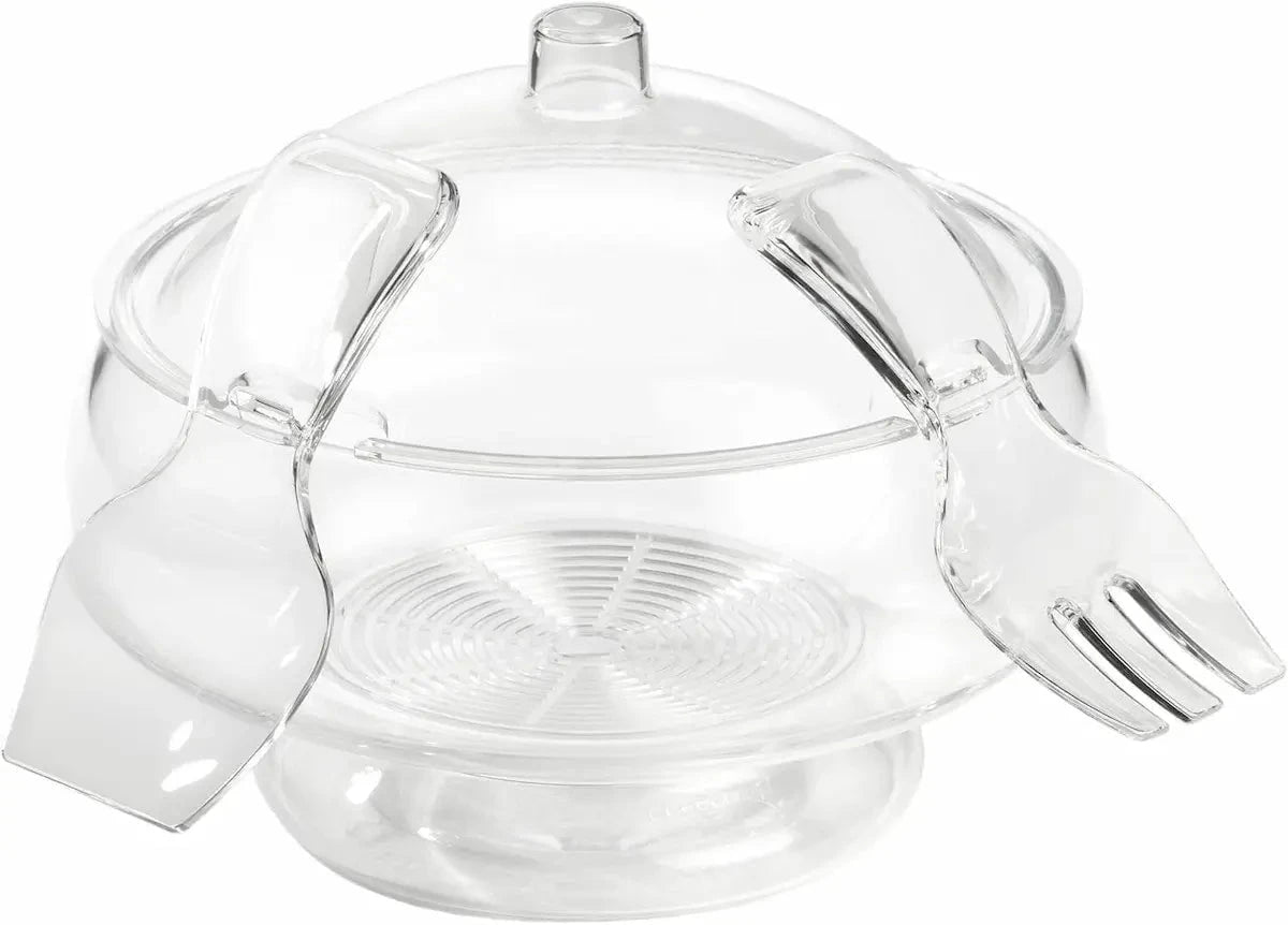 Prodyne Acrylic Salad Bowl & Servers, Clear Serveware 12047491