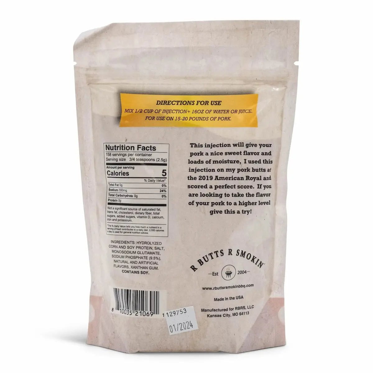 R Butts R Smokin' Porkapolooza Injection 14 oz. Marinades & Grilling Sauces 12042831