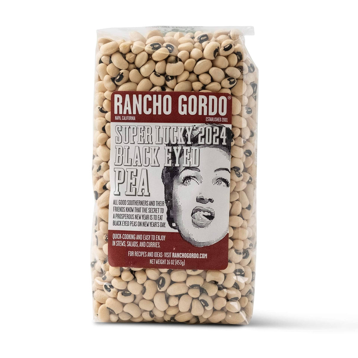 Rancho Gordo Black Eyed Peas, Dry