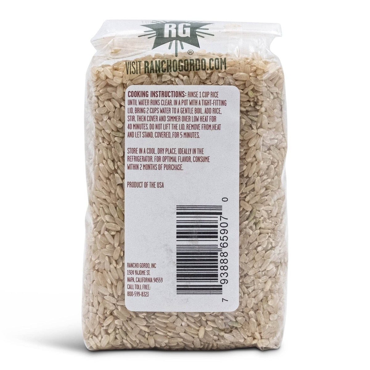 Rancho Rice Rancho Gordo California Brown Rice