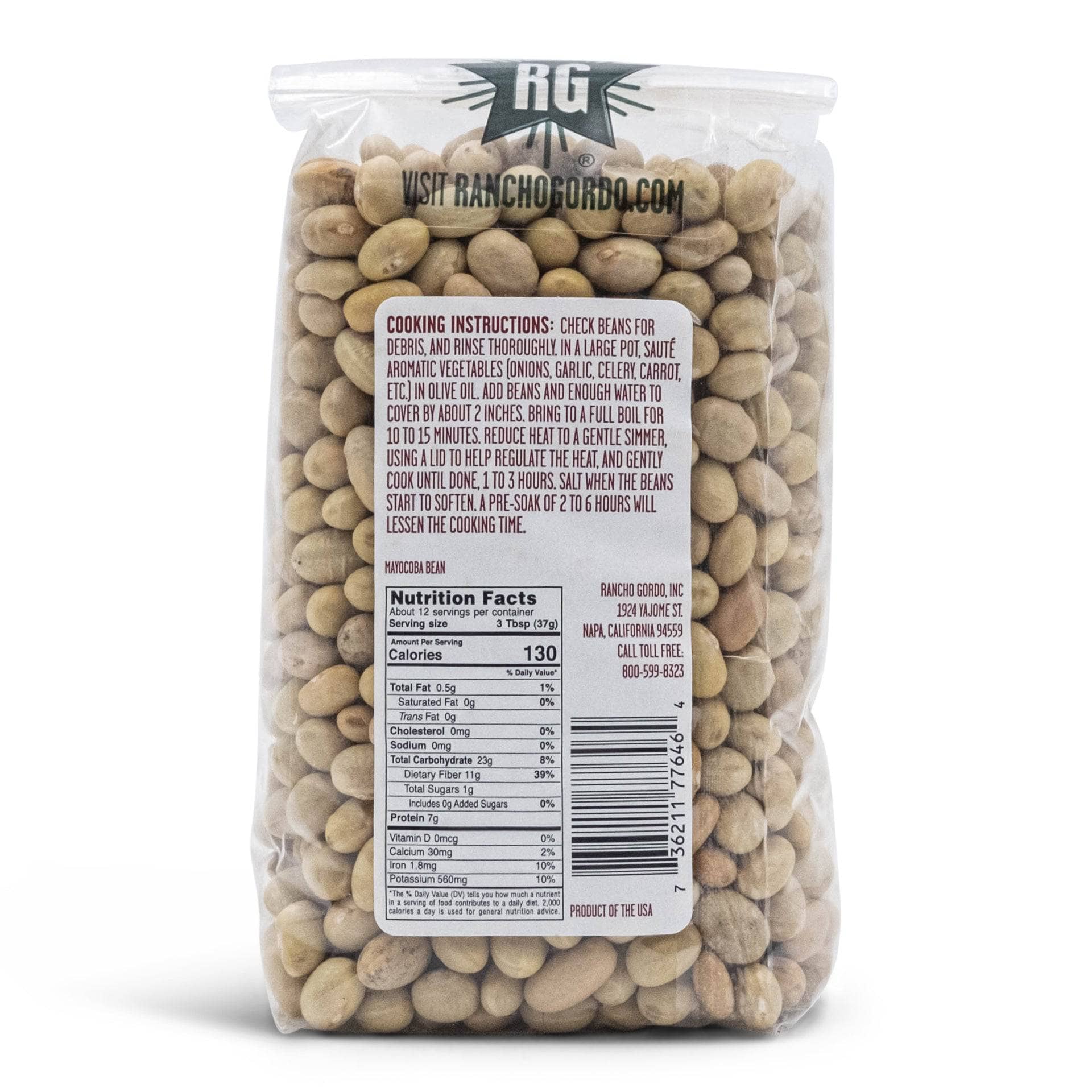 Rancho Gordo Mayocoba Dry Beans