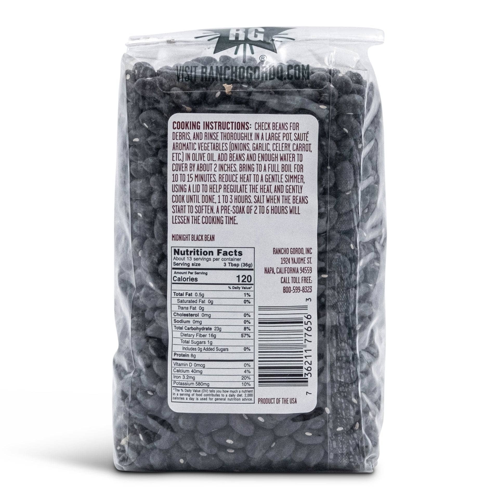Rancho Gordo Midnight Black Beans