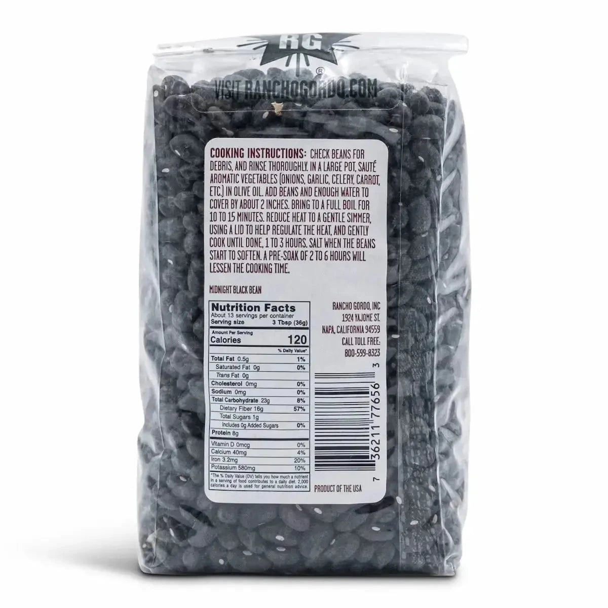 Rancho Gordo Midnight Black Beans Beans 12042838