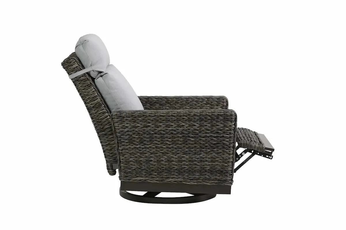 Ratana Boston Swivel Recliner with Cash Ash Cushions