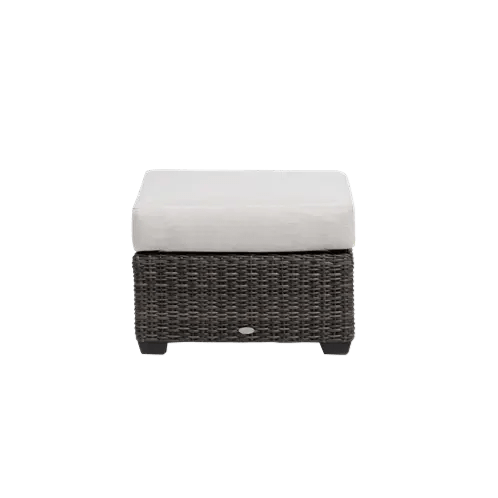 Ratana Coral Gables Ottoman with Switch Flax Cushion Outdoor Ottomans 12038958