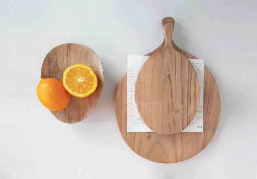 Round Acacia Cheese or Cutting Board with Handle Cutting Boards 12032758