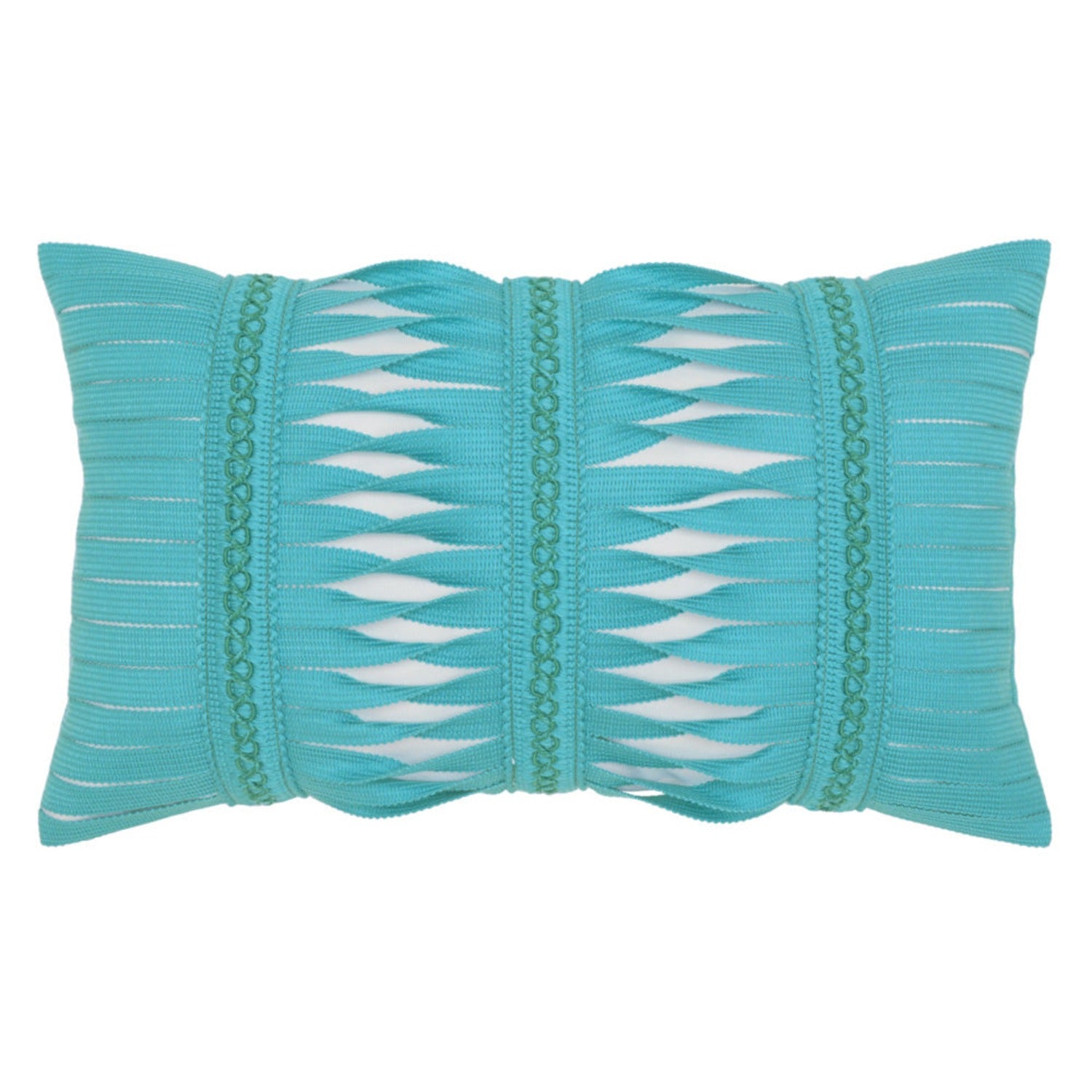 SALE! Elaine Smith 12" x 20" Lumbar Outdoor Pillow - Gladiator Aruba - Polyester Fiber Fill Throw Pillows 12031001