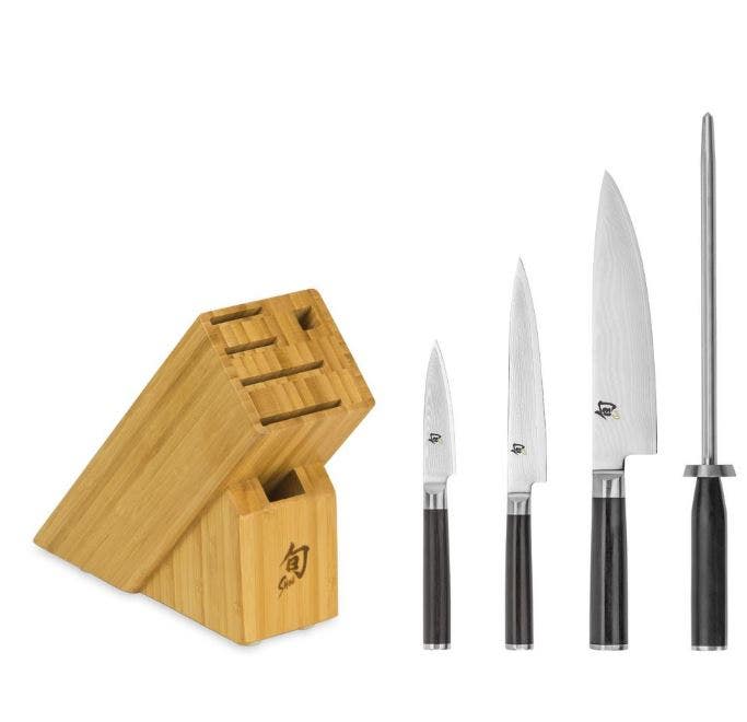 Shun Classic 5-Piece Starter Block Knife Set Knife Blocks & Holders 12030750