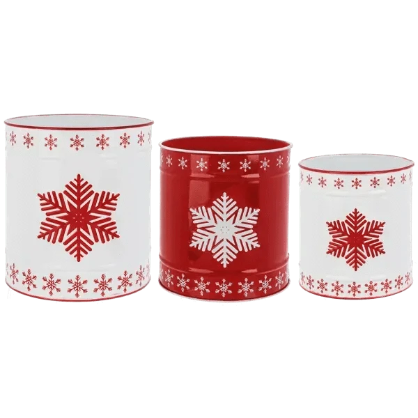 Snowflake Canister Seasonal & Holiday Decor