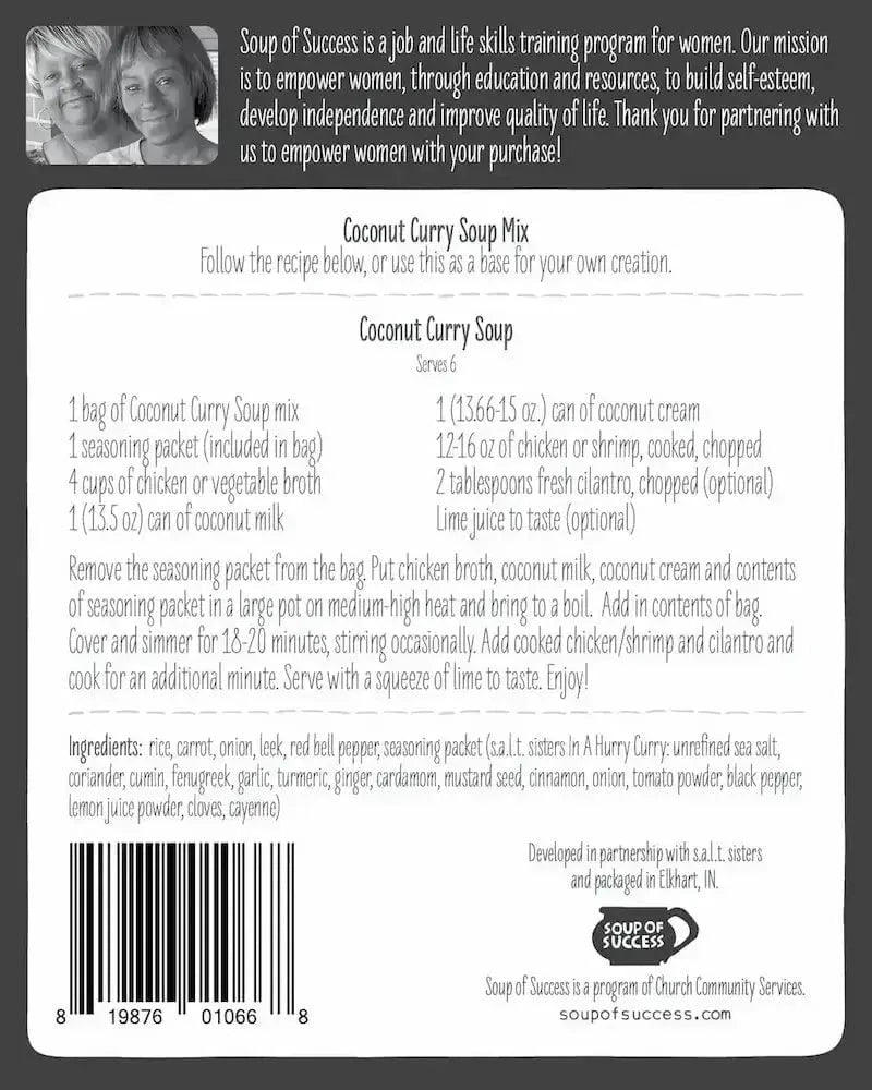 Soup of Success Coconut Curry Soup Mix Soups & Broths 12041959