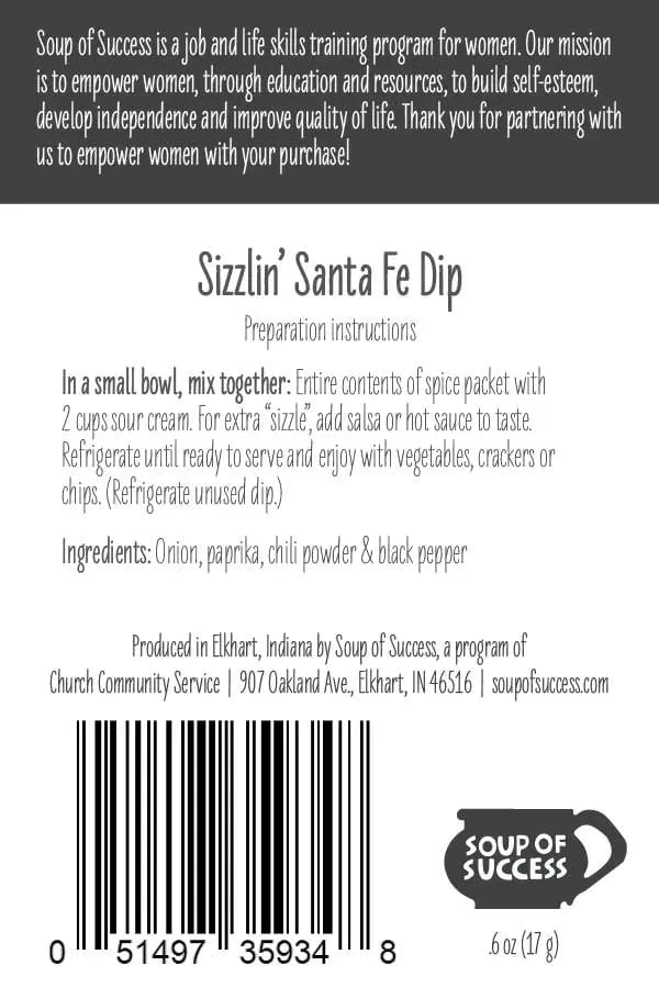 Soup of Success Sizzlin' Santa Fe Dip Soups & Broths 12042231