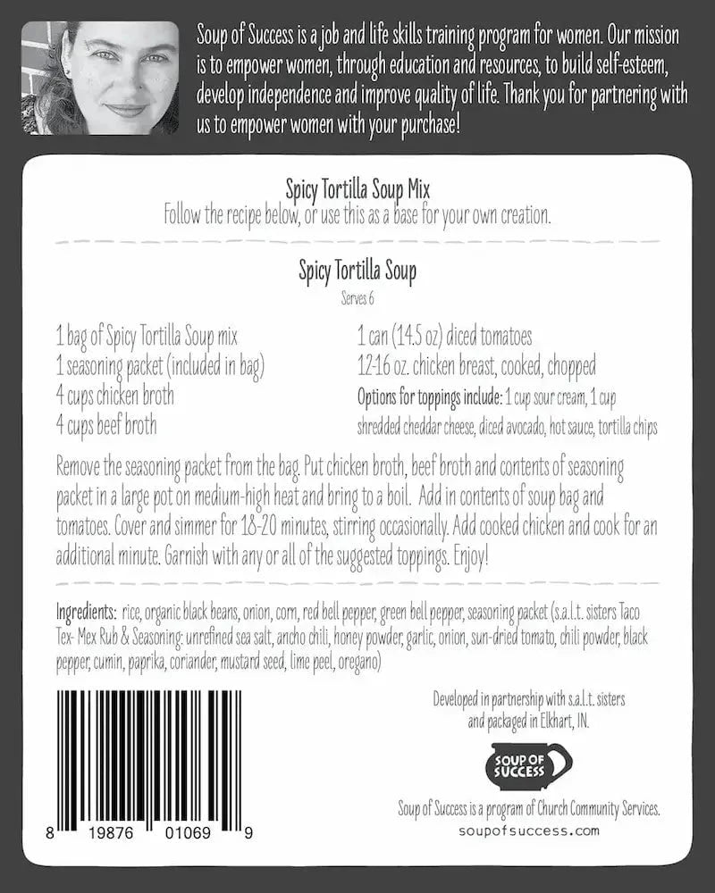 Soup of Success Spicy Tortilla Soup Mix Soups & Broths 12041960