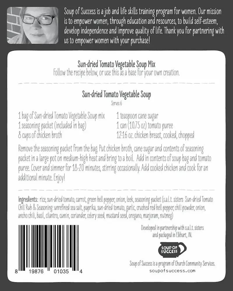Soup of Success Sun Dried Tomato Vegetable Soup Mix Soups & Broths 12041961