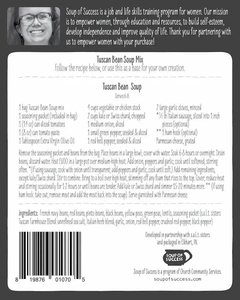 Soup of Success Tuscan Bean Soup Mix Soups & Broths 12041963