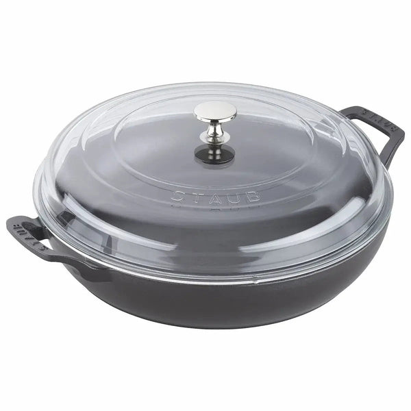 新品！Staub Braiser Shiny Black 24cm ブレイザー Amazon.com: Staub 40511 473/0 with Chistera Black Cast Iron