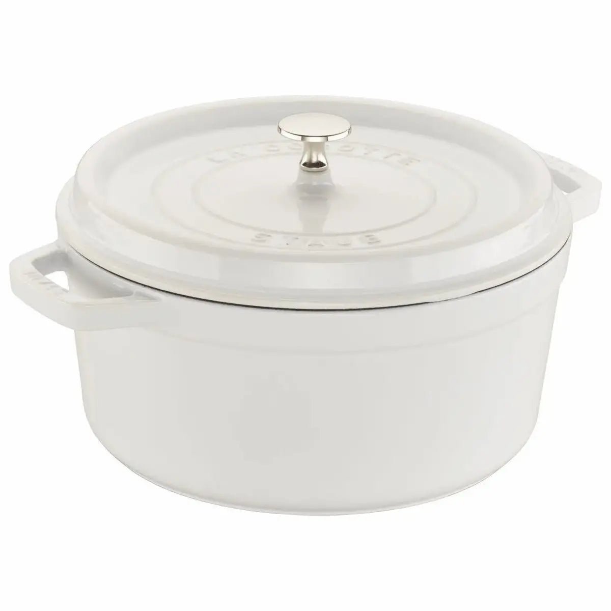 Staub 5.5-Quart Cocotte Pan Dutch Ovens White 12034010