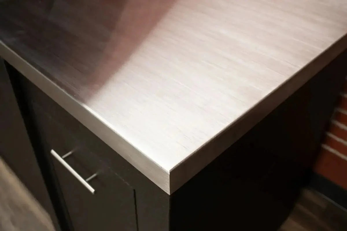 Stoll 71” Pre-Assembled Outdoor Kitchen Island + Napoleon BI32 Prestige Grill Head, Graphite with Brushed Stainless Top Outdoor Kitchen 12044867