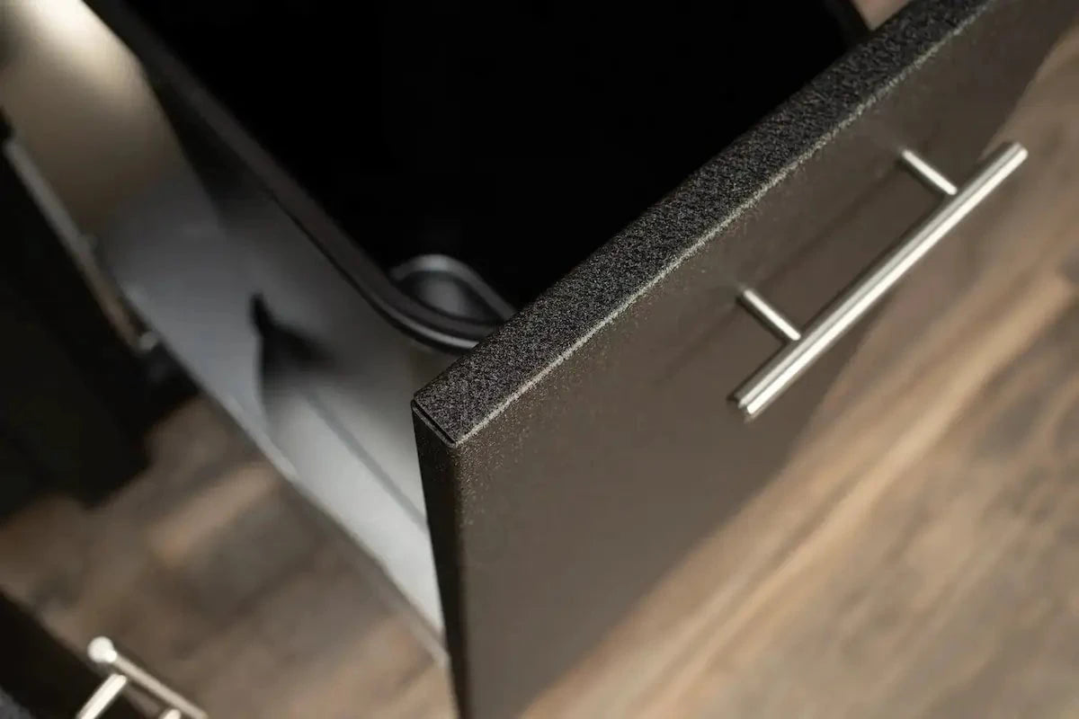 Stoll 71” Pre-Assembled Outdoor Kitchen Island + Napoleon BI32 Prestige Grill Head, Graphite with Concrete Style Top Outdoor Kitchen 12044869