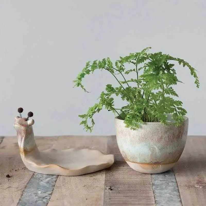 snails in plant pots Stoneware Snail Planter