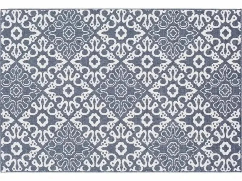 Surya 5x7 Alfresco Charcoal & White Outdoor Rug 12029855