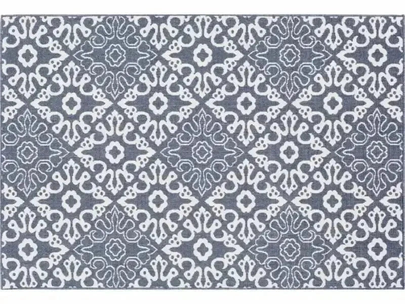 Surya 5x7 Alfresco Charcoal & White Outdoor Rug 12029855