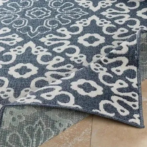 Surya 8x10 Alfresco Charcoal & White Outdoor Rug 12029856