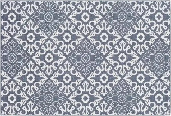 Surya 8x10 Alfresco Charcoal & White Outdoor Rug 12029856