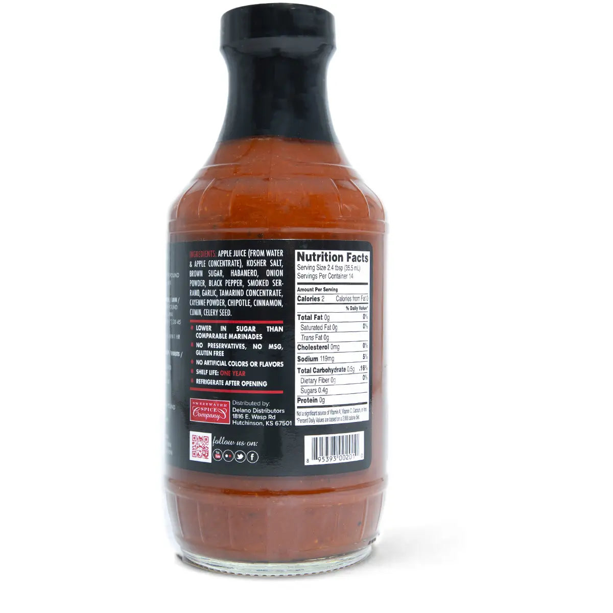 Sweetwater Spice Smoked Habanero BBQ Bath Brine Concentrate Marinades & Grilling Sauces 12020909