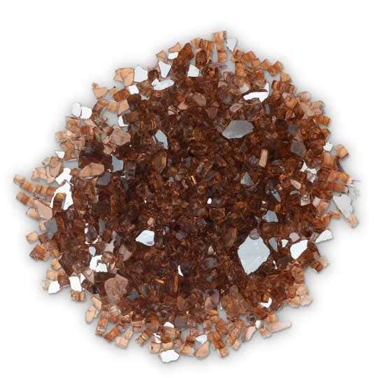 Tempered Reflective Fire Glass, 10lb Bag Fireplace & Wood Stove Accessories Copper 12028658