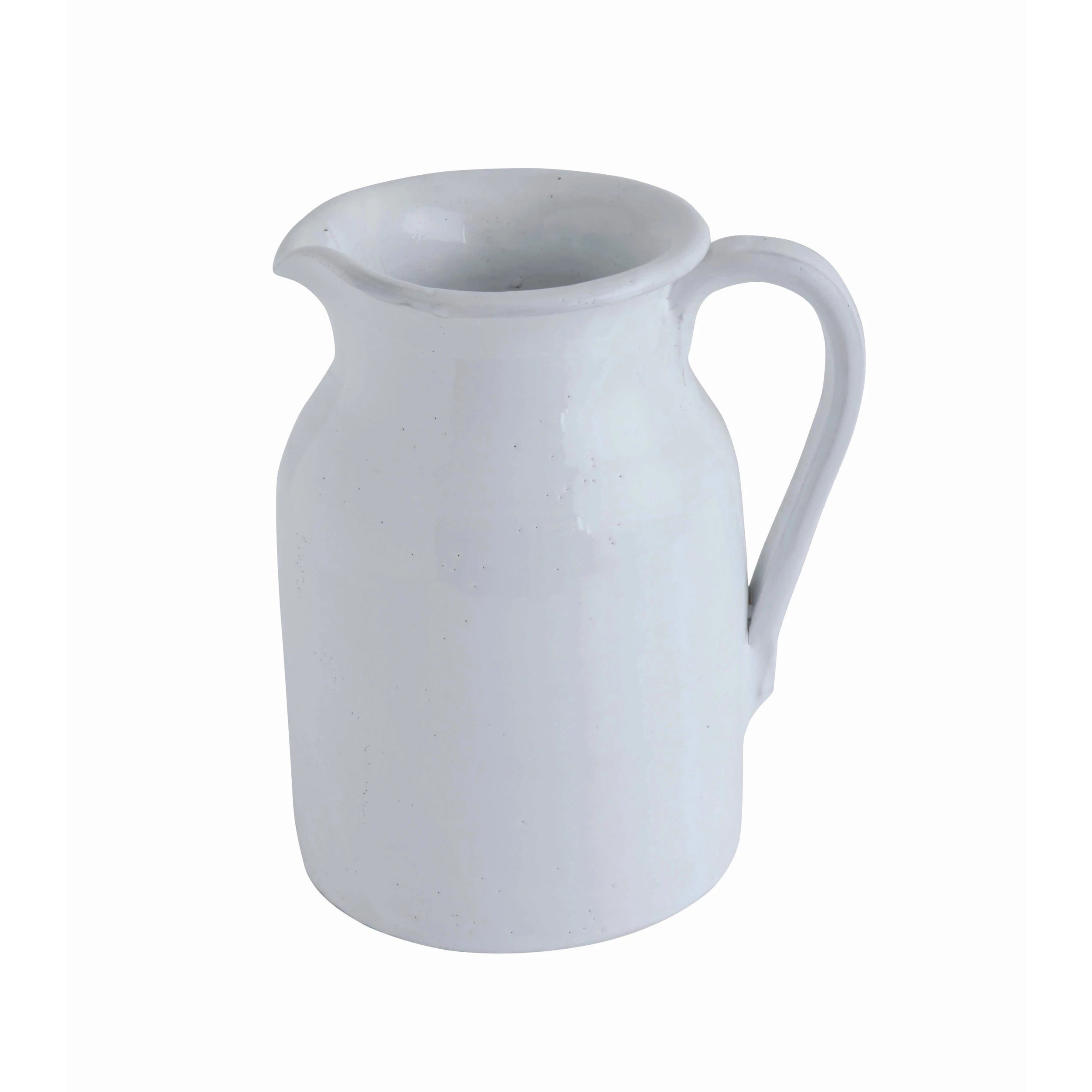 Terra Cotta Pitcher with White Glaze 12037787