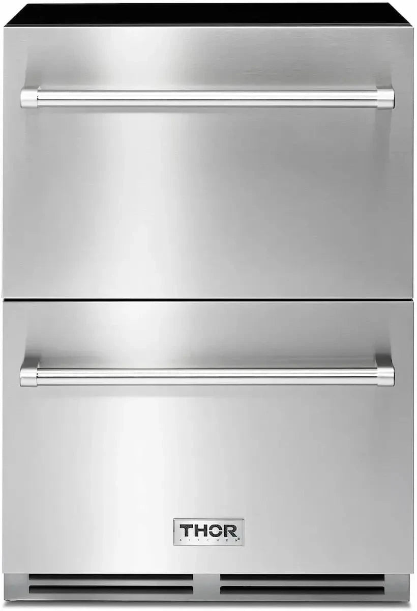 Thor 24 inch Indoor / Outdoor Undercounter Double Drawer Refrigerator, TRF24U Refrigerators 12044337